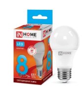 Лампа светодиодная LED-A60-VC 8Вт 230В Е27 4000К 720Лм IN HOME