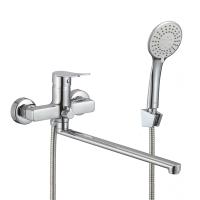 Смеситель для ванны  MILARDO DEMI с длинными изливом, глянцевый хром DEMSB00M10