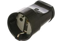 Штепсельное гнездо с/з черное 16А 250В А1020