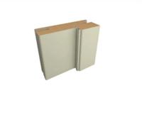 Стойка дверная ALBERO с уплотнителем телескопическая 80*30*2070 Эмаль ПП Латте