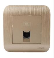 Розетка 1-м. СУ компьютерная LUXAR Deco RJ-45 шампань с рифленой рамкой (10.045.05)
