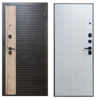 .Дверь входная метал. ПРОМЕТ РОНА PP 860 2050 L (Черн.муар, Бетон графит Бетон снежный)