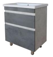 Тумба  ЛОФТ 60 2 фасад бетон (под раковину COMO 60) Милан
