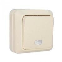 Выкл 1-кл. ОП "ОЛИМП" 10А беж. с индик.(Б-О0121)