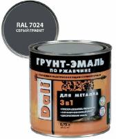 Грунт-эмаль по ржавчине Серый Графит 0,75(RAL7024) DALI Рогнеда