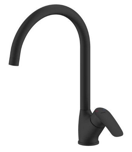 ,Смеситель для кухни, черный матовый, Rora, Milardo, RORBL0JM05