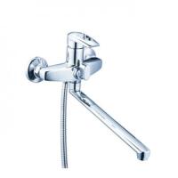 Смеситель для ванны ZEGOR SWF7-A113  с плоским поворотным изливом встр. перекл.