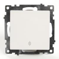 Переключатель 1-кл. СП STEKKER Катрин мех. 250В 10А белый GLS10-7105-01