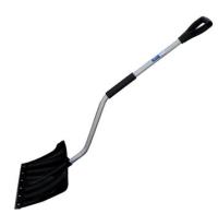 Лопата снеговая с оцинкованной  накладкой 460*340 мм, металл. черенок и ручка//УСПЕХ