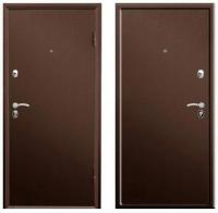 Дверь метал. ПРОМЕТ ТИТАН 960*2050 правая (медь/медь 66мм, 2  замка, глазок)