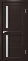 Дверное полотно NIKI 1 700 2000 ПВХ орех темный стекло  матовое