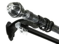 Карниз  Венеция  с U-шиной с открытым кронштей. Черное серебро 160 см