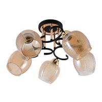 Люстра потолочная 12164 5MBK+GD BR