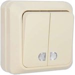 Выкл 2-кл. ОП  ОЛИМП  10А беж. с индик.(Б-О0123)