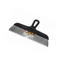 Шпатель 300мм  зуб 6 6мм (нерж.сталь, черная ручка)