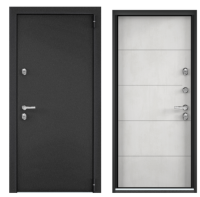 Дверь входная мет. TOREX ARCTIC LT MP 880, 2050, R, тем.сер.бук.граф,ПВХ Бет.изв АLT-36, ЧКР