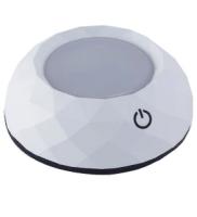 Светильник-фонарь АКЦЕНТ N114  ROUND  круглый белый, 1 SMD LED 4000K, сенс.упр., накладной, на 3xAAA