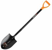 .Штыковая лопата с изогнутой тулей, металлический черенок // Вихрь