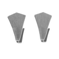 Набор крючков металлических на липучке 2 шт  Кристалл