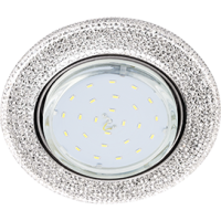 Светильник встраиваемый GX 53  FТ53СМEFВ Модерн прозрачный хром ECOLA