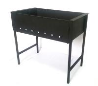 Мангал САДОВОД сталь 2 мм, со съемн. ножками 550*300*150 термостойкое покрытие