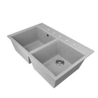 Мойка ZX-GM 10 двухчашевая, серая  780 510 200 мм