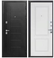 Дверь метал.ФЕРРОНИ 9 см 860 2050 правая (Серебро,МДФ велюр белый софт,2 замка,60 мм)