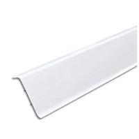 Плинтус с сил.краем и каб. каналом Белый глянцевый 001-G 2,2м Деконика