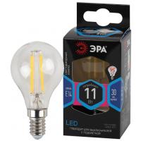 Лампа F-LED P45-11w-840-E14 ЭРА (филамент, шар, 11Вт, нейтр, E14)