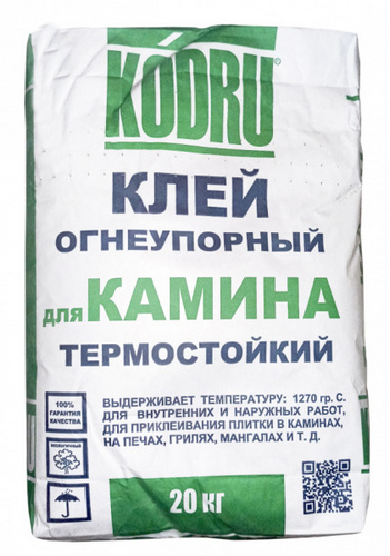 Клей термостойкий  Для КАМИНА  20 кг  Кодру