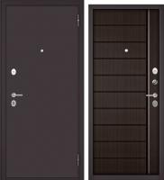 Дверь входная метал. МАСТИНО FAMILY ECO MP 860*2050 R (Букле шоколад/Шоколад ларче E-136)