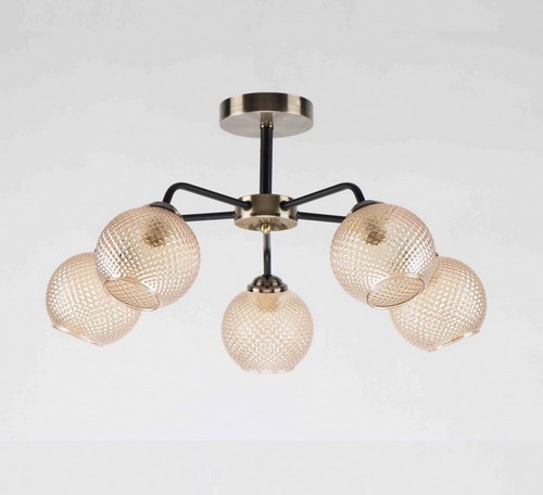 ,Люстра потолочная 12148 5AB+BK AMB