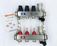 Коллектор группа НЕРЖ СТ 1 х 3 вых с расходомер+конц эл-ты (квадрат) TIM