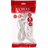 Удлинитель ТМ СОЮЗ 3 гн. ПВС 2*1 5м