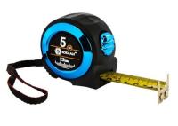 Рулетка 5м 25мм, обрез.корпус (автостоп, магн.крючок, 2-строн. шкала нейлон.покрытие) КОБАЛЬТ Экстра