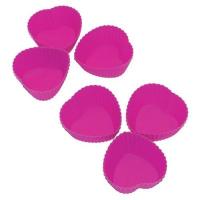 Миниформы силикон.  Сердечки 6 6 2,5см (6 шт)