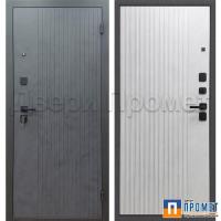 ,Дверь входная метал. ПРОМЕТ РОНА PP 860 2050 L (Черн.муар, Бетон графит Бетон снежный)