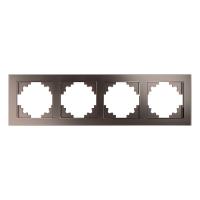Рамка горизонтальная 4-м STEKKER Катрин, GFR00-7004-04, шоколад
