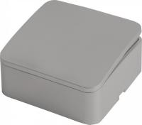 Выключатель 1-кл. ОП STEKKER София 250В, 10А, IP20, серебро, MSW10-10-03