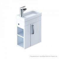 Тумба подвесная 40см полки слева,белая TORR, TOR40WI95, под раковину 0014000U28, IDDIS