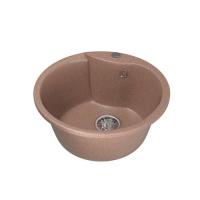 Мойкa ML-GM12 круглая, терракотовая (307) , 480мм (глуб. чаши 210)