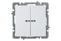Выкл 2-кл. с подсв.механизм СП NILLSON Thema бел. 24110401