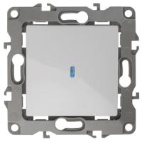 Выключатель 1-кл. СП ЭРА 12 с подсветкой, 10АХ-250В, IP20, белый 12-1102-01