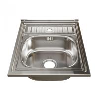 Мойка нерж. 60 50 (0,8) вып. 3 1 2 MIXLINE 18см с сифоном