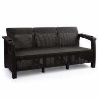 Диван  Ротанг-плюс  3-х местный (мокко) М8836