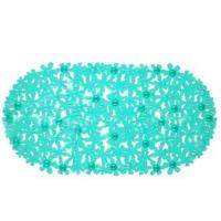 Коврик на липучках 66 35 Цветы бирюзовый