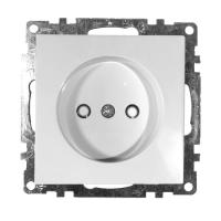 Розетка 1-м. СУ STEKKER Катрин мех. 10А б/з с защитной шторкой, белый GLS10-7109-01 39303