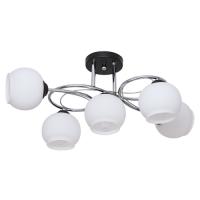 ,Люстра потолочная 380 5CR+BK WT