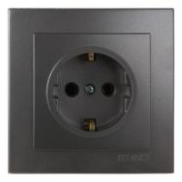 Розетка 1-м. СП NILLSON Thema с/з антрацит