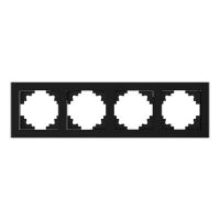Рамка горизонтальная 4-м STEKKER Катрин, GFR00-7004-05, черный